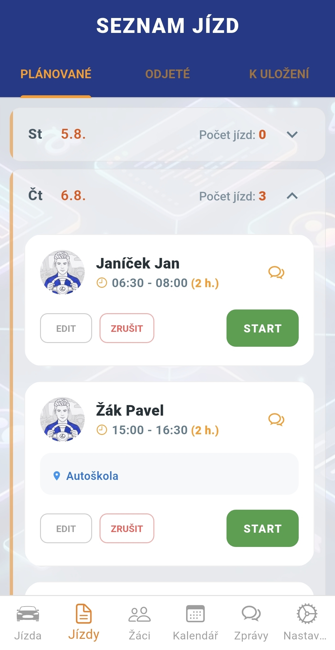 Velitelská appka - Chat